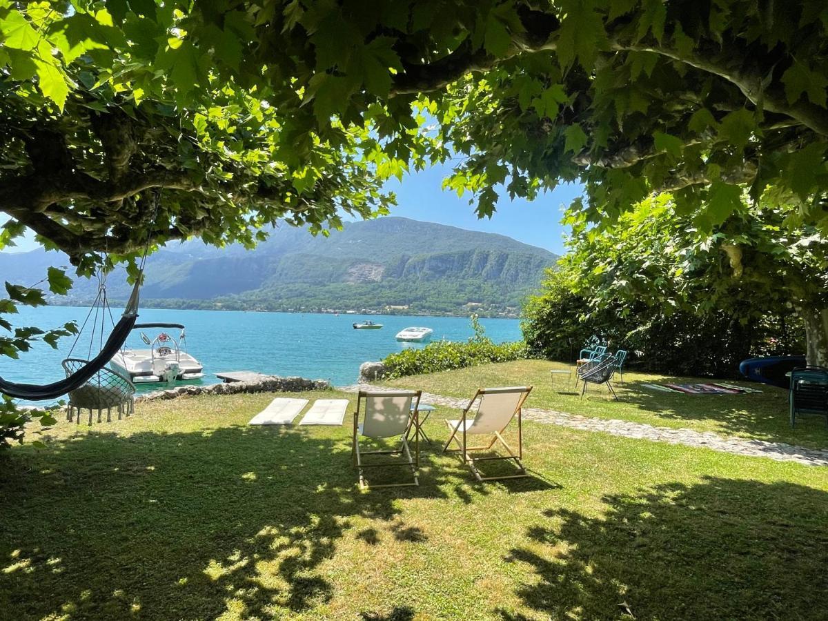 Les Clapotis Chambres Pieds Dans L Eau Lac D Annecy Angon Exterior foto