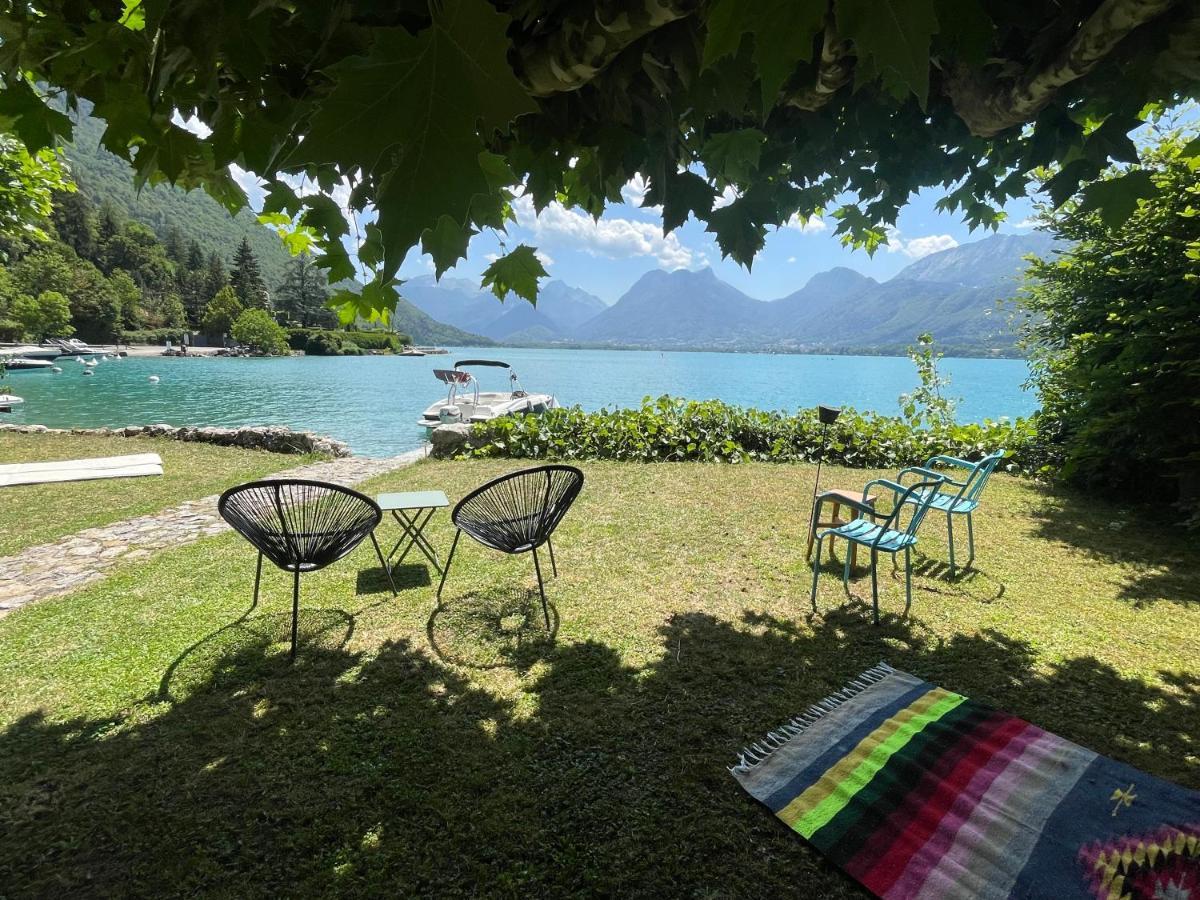 Les Clapotis Chambres Pieds Dans L Eau Lac D Annecy Angon Exterior foto