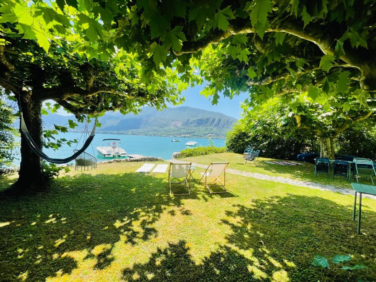 Les Clapotis Chambres Pieds Dans L Eau Lac D Annecy Angon Exterior foto